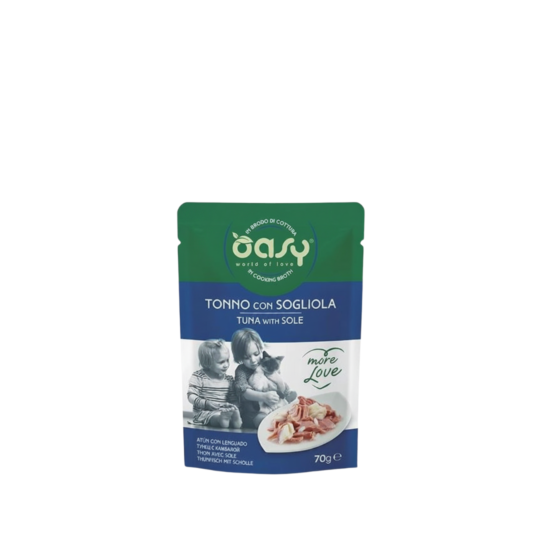 Oasy More Love tuńczyk, sola w bulionie adult 70 g