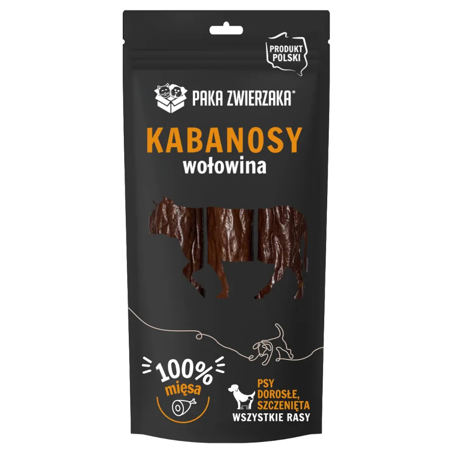 Paka Zwierzaka Kabanosy wołowina 27 g × 3