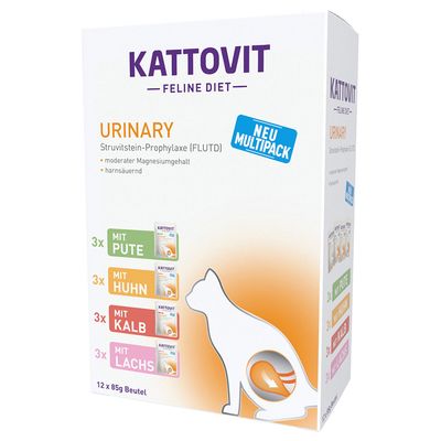 Kattovit Feline Diet Urinary mix smaków adult 85 g × 12