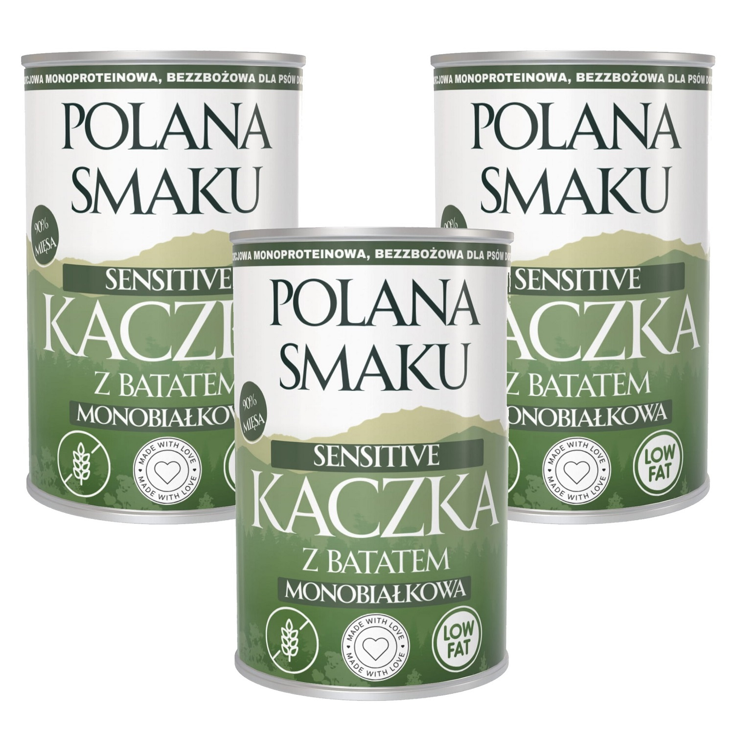 Polana Smaku Sensitive kaczka 400 g × 3