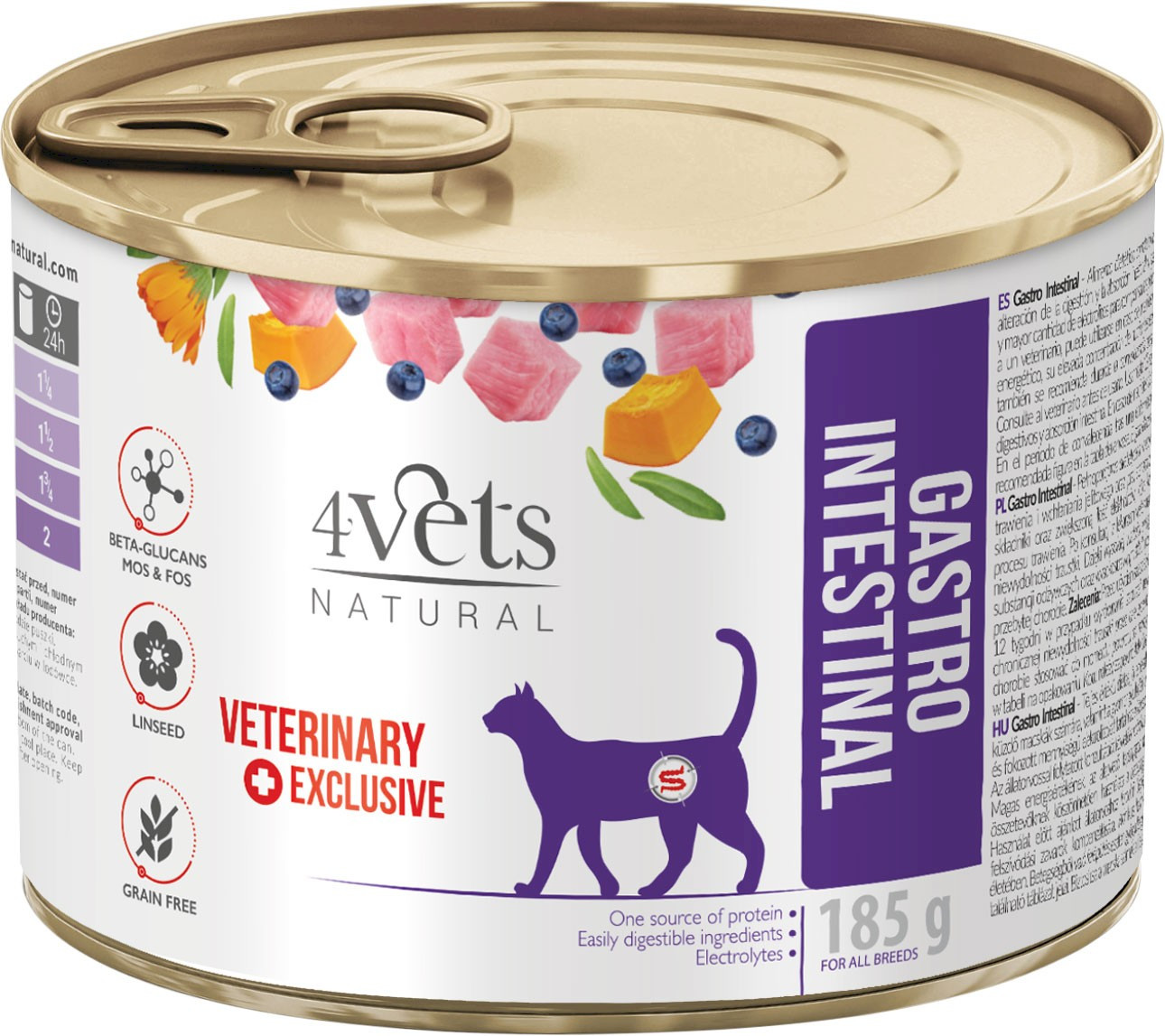 4Vets Natural Gastro Intestinal Digestive indyk 185 g