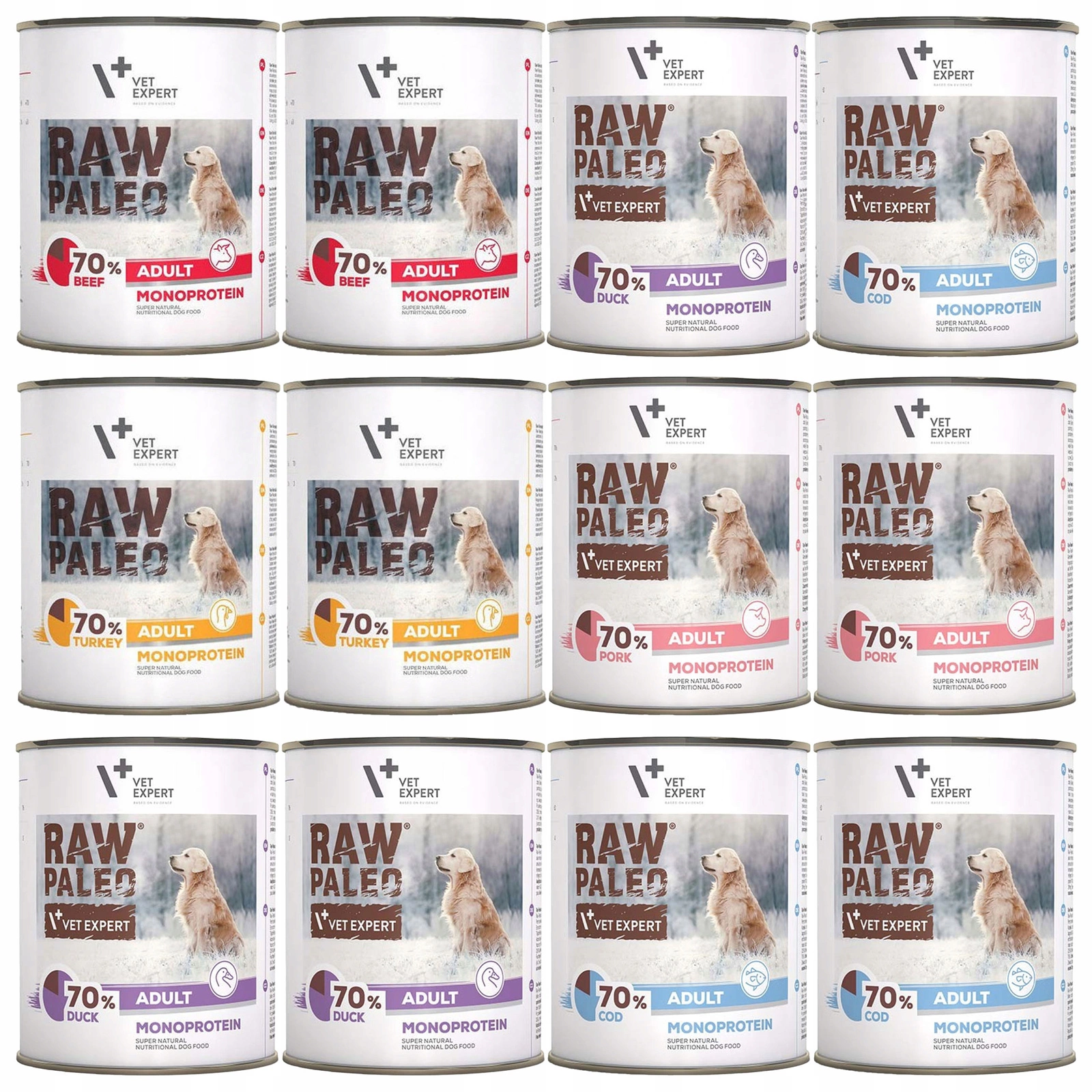 VetExpert Raw Paleo adult 800 g × 12