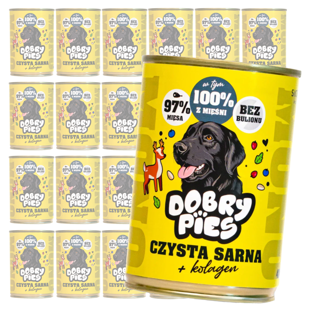 Dobry Pies Mono sarna adult 400 g × 24