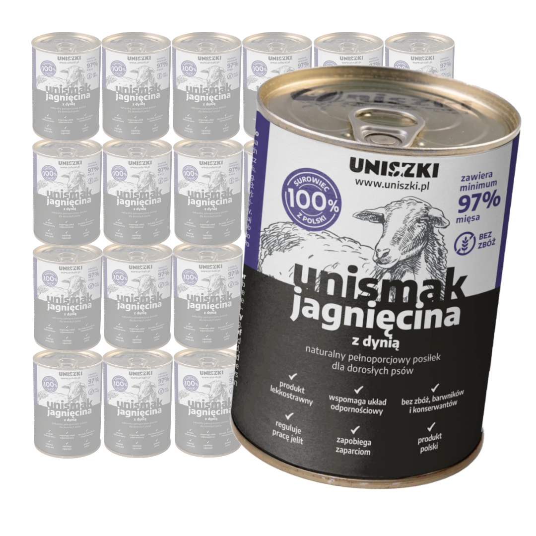 Uniszki Unismak jagnięcina z dynią adult 400 g × 24