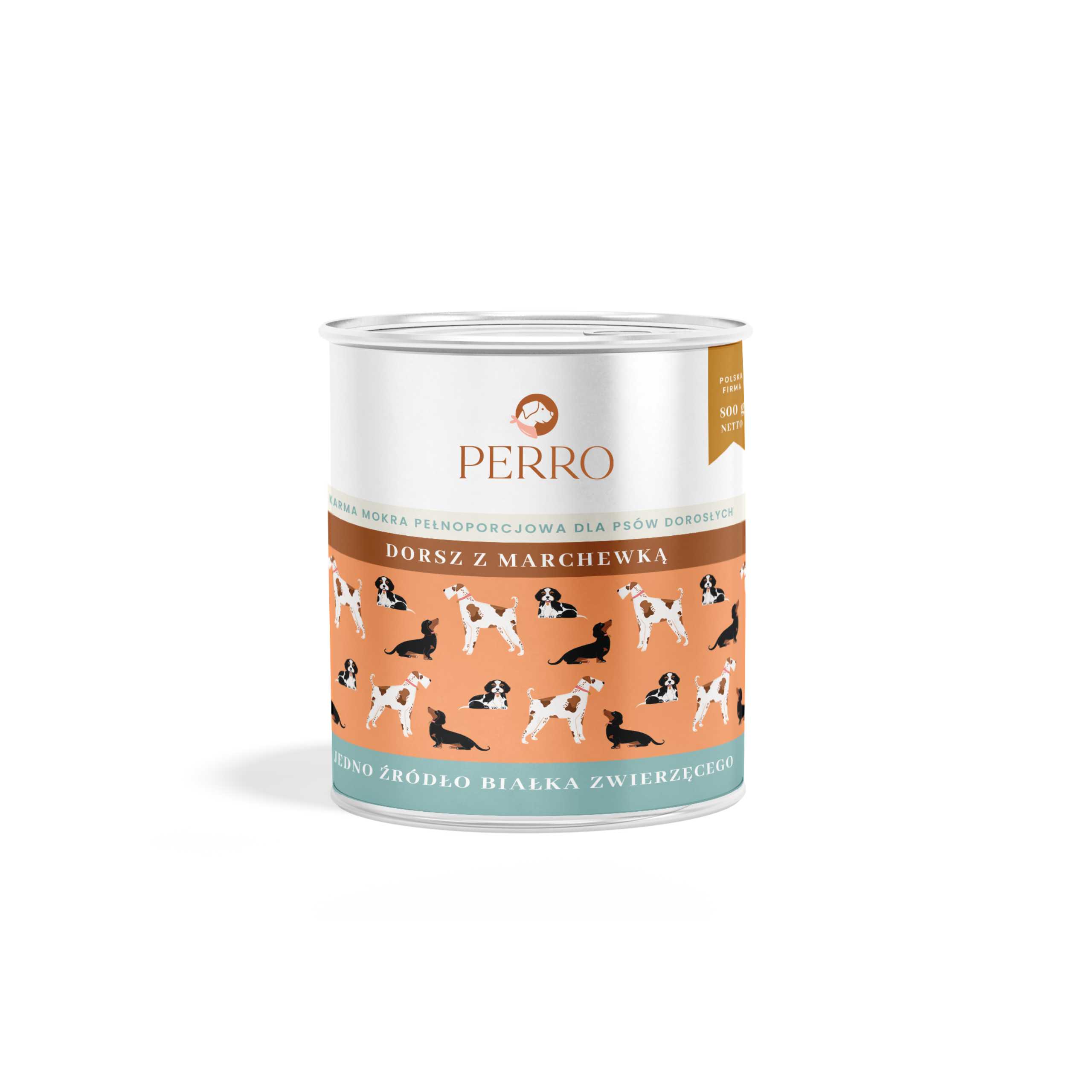 Perro dorsz z marchewką adult 800 g