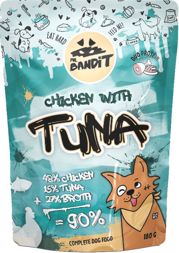 Mr. Bandit kurczak, tuńczyk adult 180 g