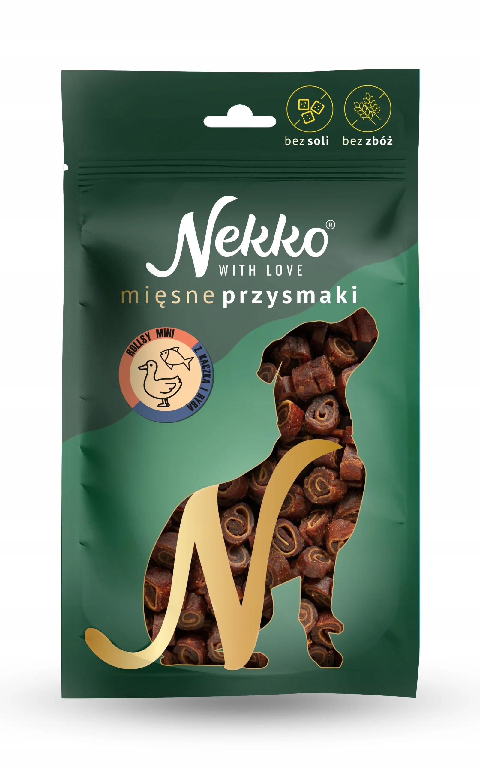 Nekko Rollsy Mini kaczka, ryba adult małe rasy 80 g