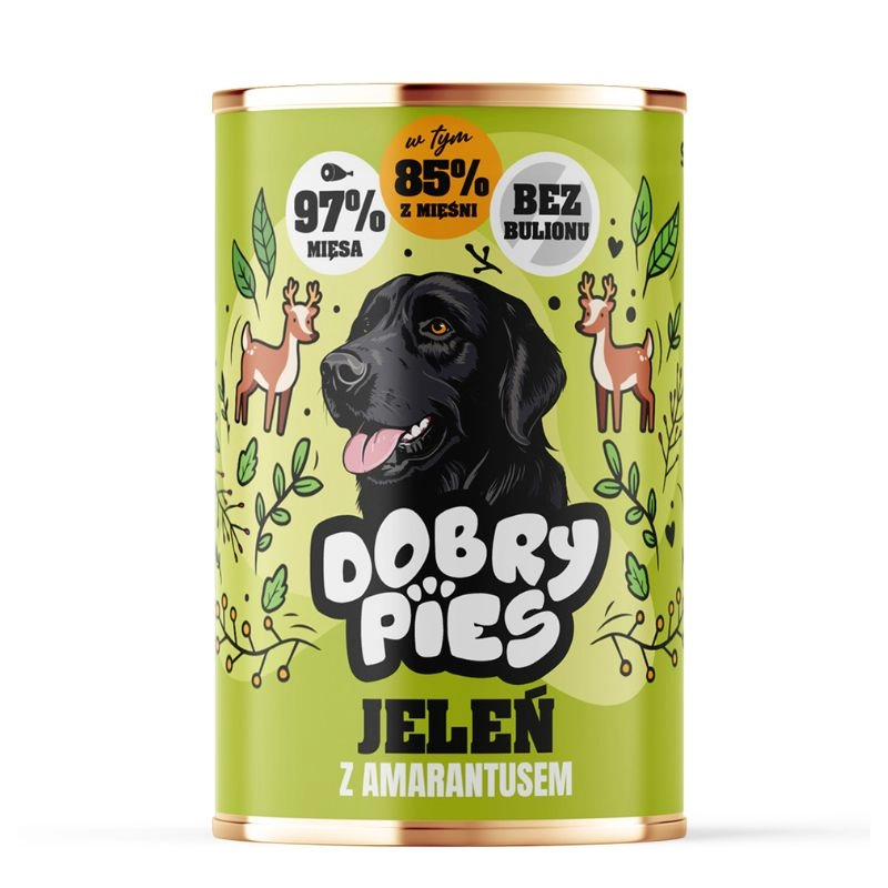 Dobry Pies jeleń, wieprzowina z amarantusem adult 400 g