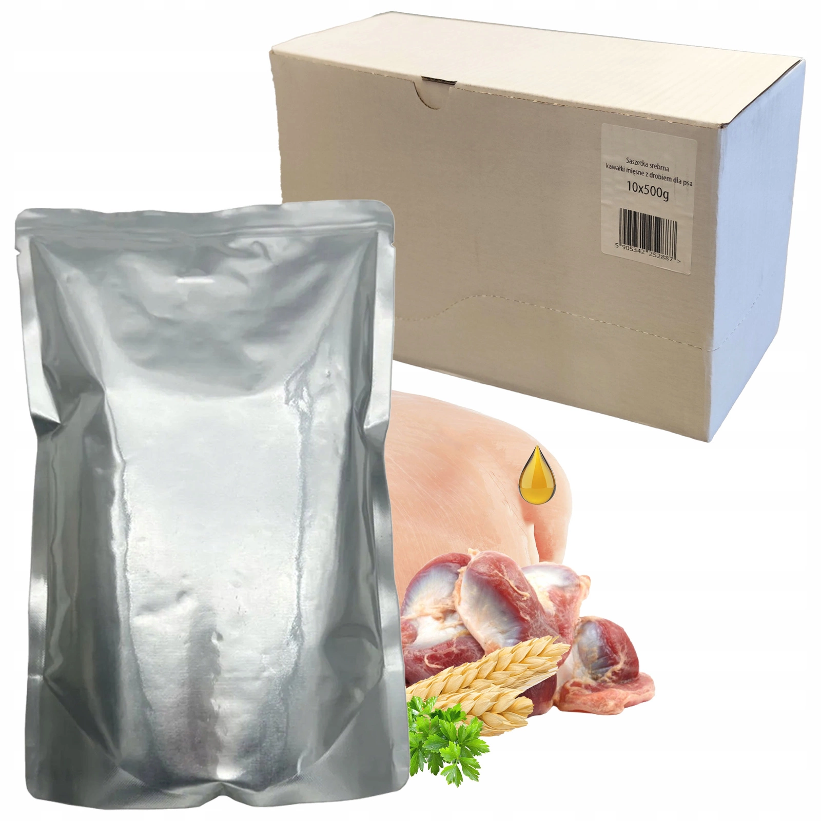 Tuf Tuf Mięsne Kawałki kurczak 500 g × 10