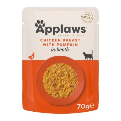 Applaws Sensitive kurczak z dynią w bulionie adult 70 g × 12