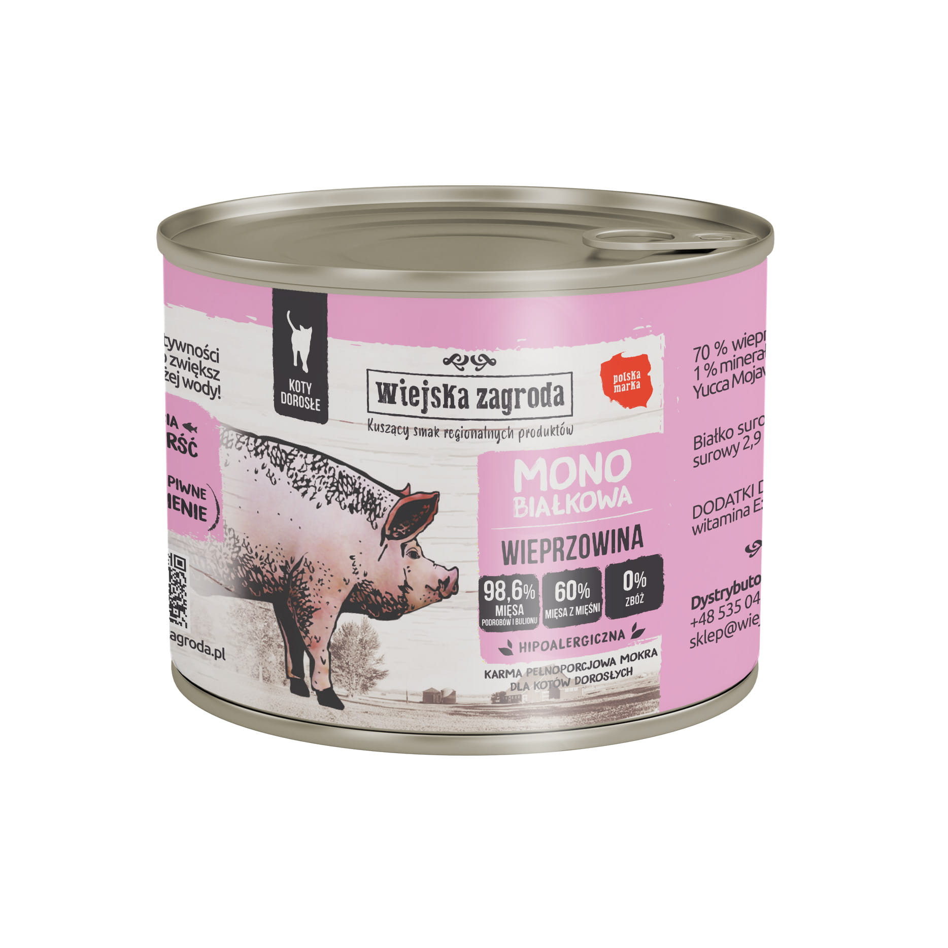 Wiejska Zagroda Mono wieprzowina adult 200 g