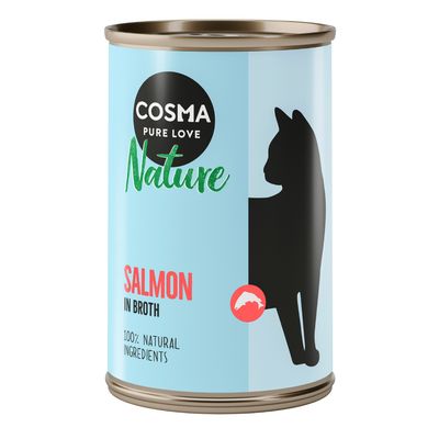 Cosma Nature Indoor łosoś w bulionie 140 g × 24