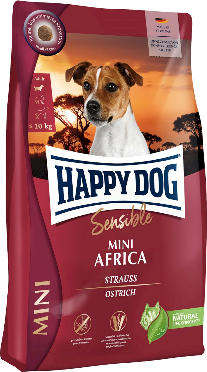 Happy Dog Sensible struś adult małe rasy 4 kg