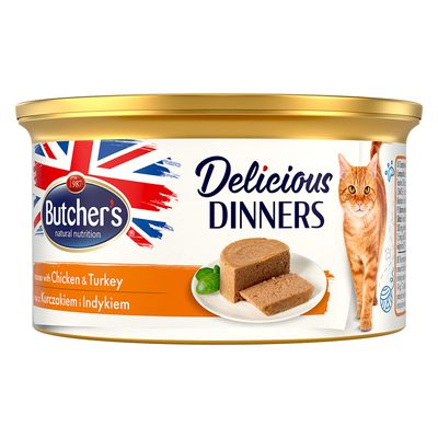 Butcher's Delicious Dinners indyk, kurczak pasztet 85 g × 24