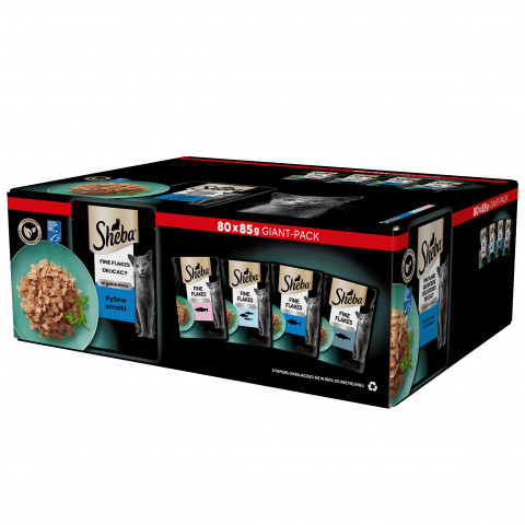 Sheba Delicacy mix smaków w galaretce adult 85 g × 80