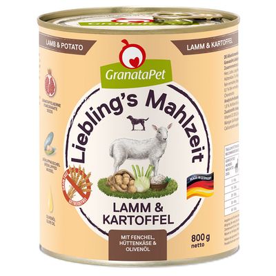 GranataPet Liebling's Mahlzeit jagnięcina 800 g × 6