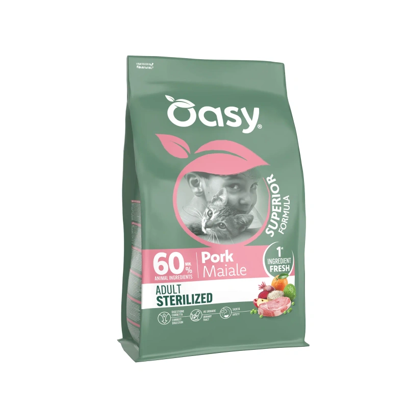 Oasy Superior Sterilised wieprzowina adult 1,5 kg