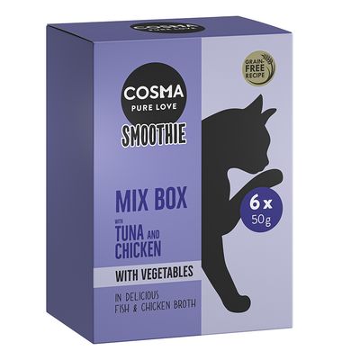 Cosma Smoothie Indoor mix smaków w bulionie 50 g × 6