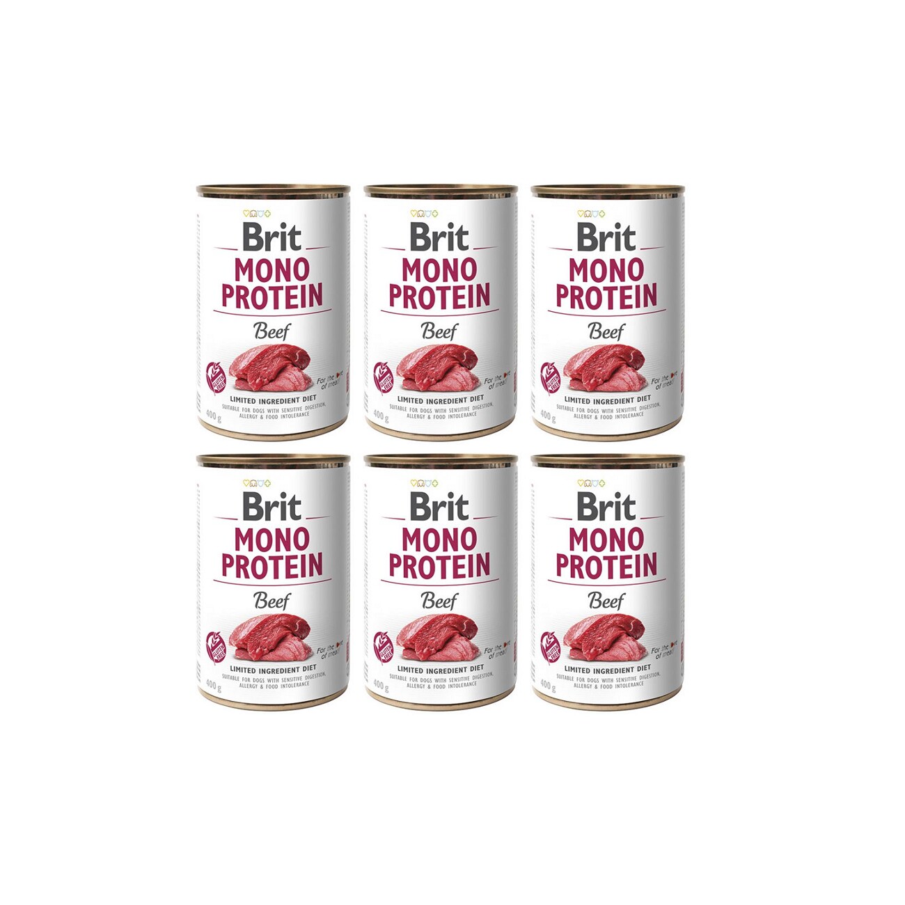Brit Care Mono Protein wołowina adult 400 g × 6