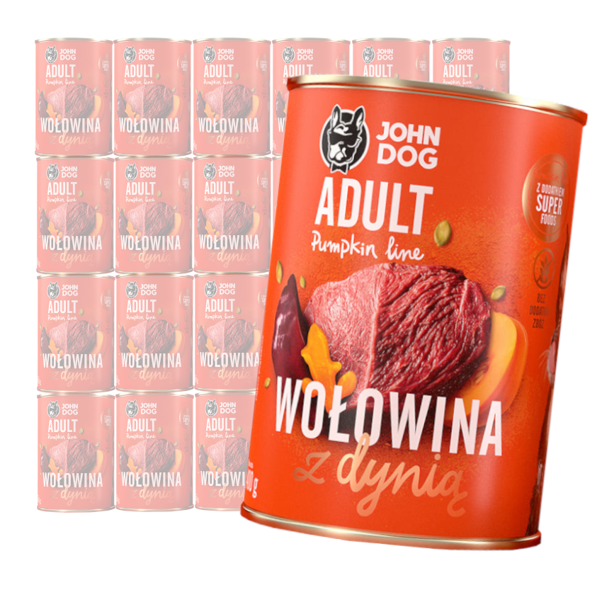 John Dog Pumpkin Line wołowina 400 g × 24