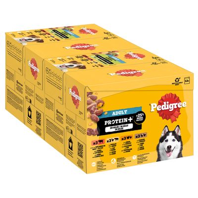 Pedigree Protein Plus indyk, kaczka, kurczak, wołowina, wątróbka adult 85 g × 48