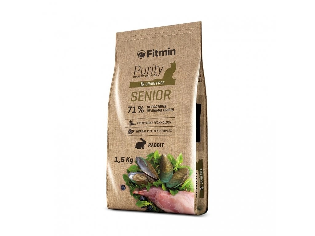 Fitmin Purity jagnięcina, królik, kurczak, wieprzowina senior 1,5 kg