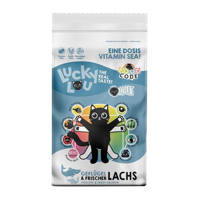 Lucky Lou drób, łosoś adult 9 kg × 2