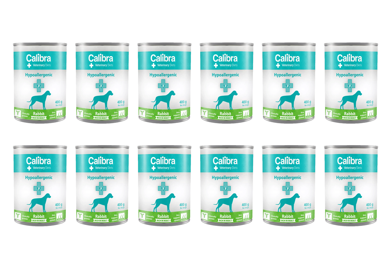 Calibra Veterinary Diet Hypoallergenic królik, owady 400 g × 12