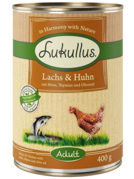 Lukullus Natural kurczak, łosoś 400 g