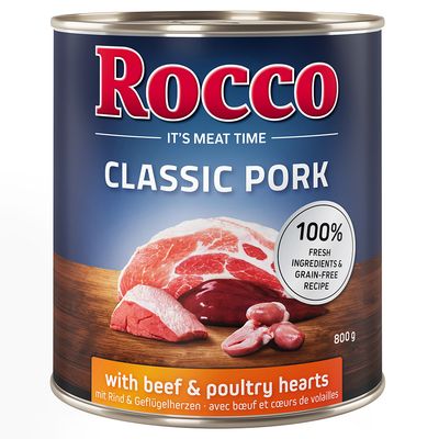 Rocco Classic drób, wieprzowina, wołowina adult 800 g × 24