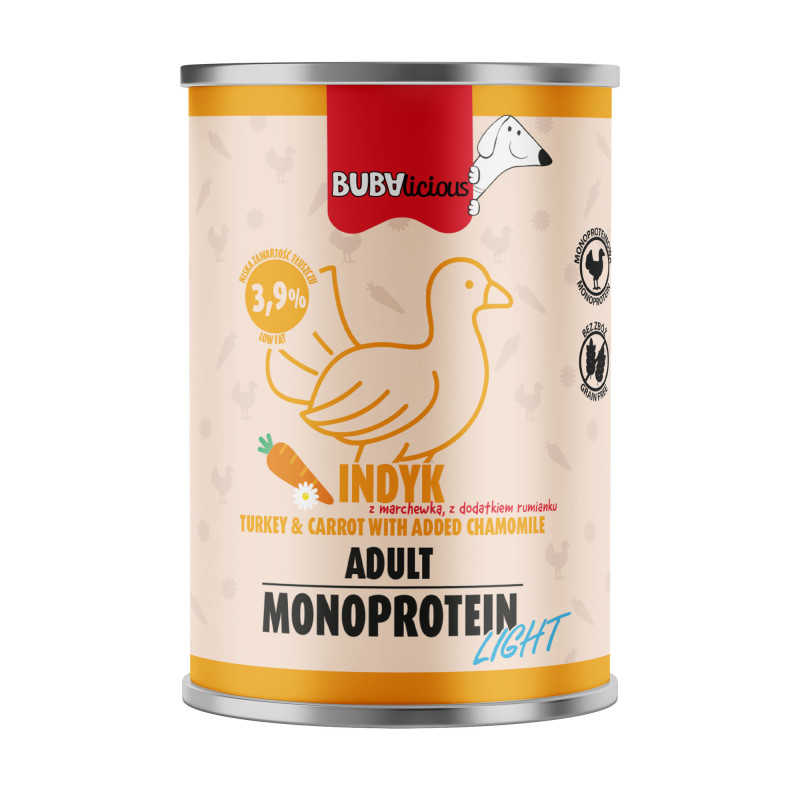 Buba BUBAlicious Light Mono indyk 400 g