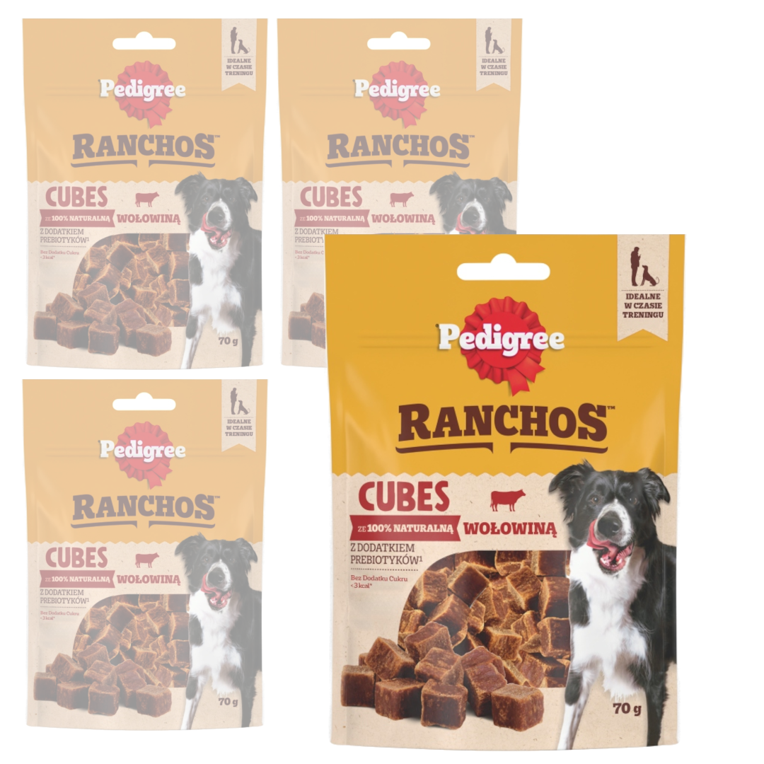 Pedigree Ranchos wołowina adult 70 g × 4
