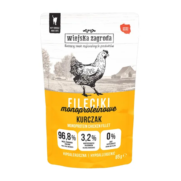Wiejska Zagroda Fileciki kurczak w sosie adult 85 g