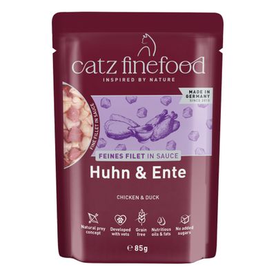 Catz Finefood Feines Filet kaczka, kurczak w sosie 85 g × 32