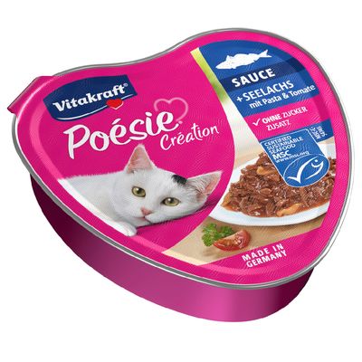 Vitakraft Poésie Création Digestive mintaj z makaronem w sosie adult 85 g × 15