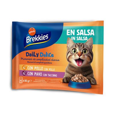 Brekkies Daily Delice mix smaków w sosie adult 85 g × 24