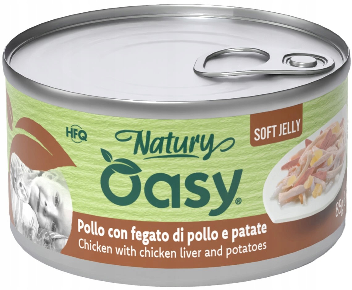 Oasy Natury kurczak, wątróbka z ziemniakiem w galaretce adult 85 g