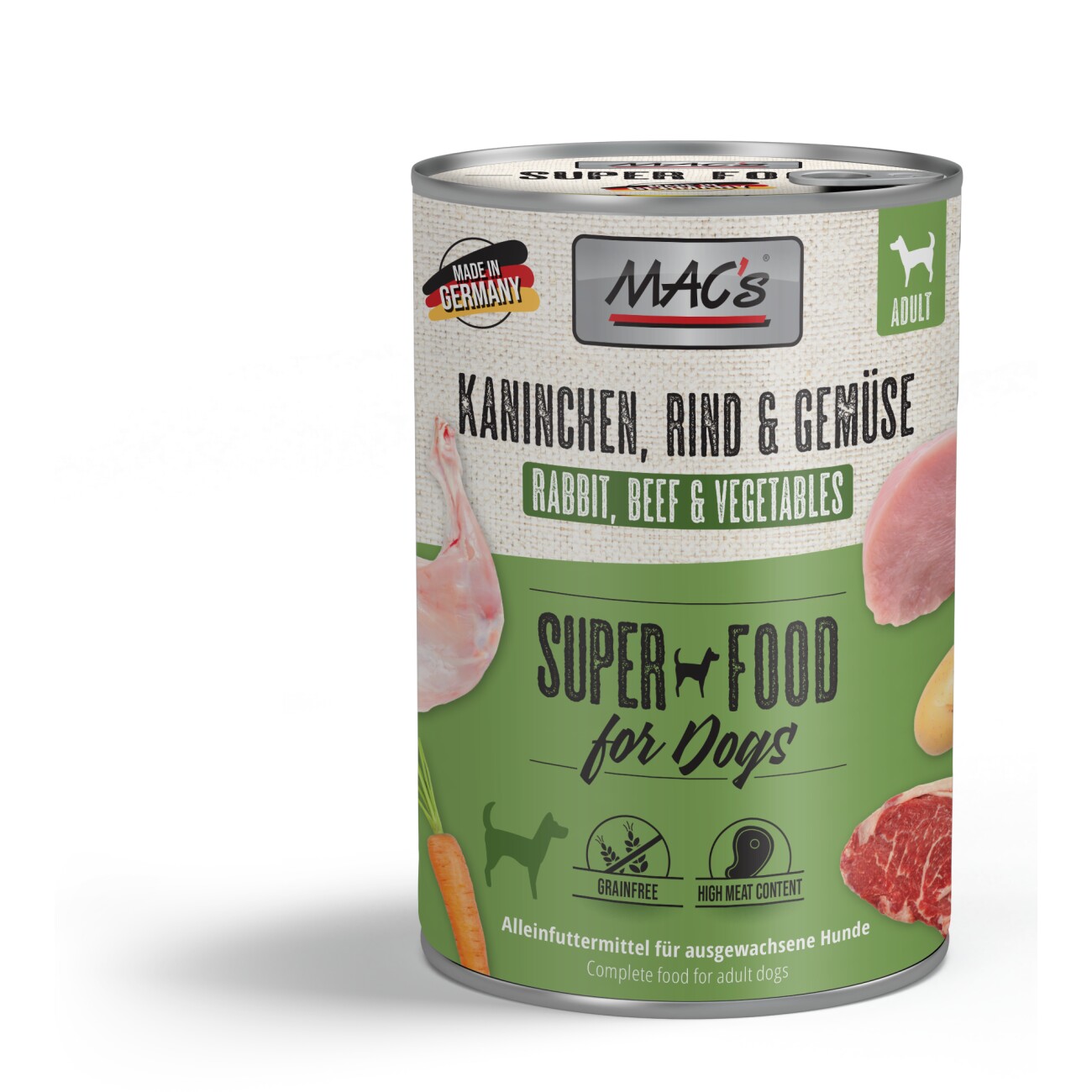 MAC's królik, wołowina adult 400 g × 6