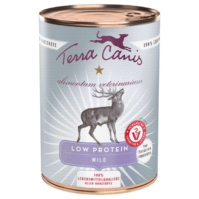 Terra Canis Alimentum Veterinarium Low Protein dziczyzna 400 g × 6