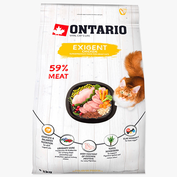 Ontario Exigent kurczak adult 2 kg