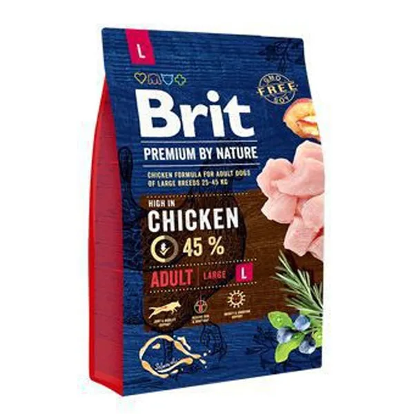 Brit By Nature kurczak adult duże rasy 3 kg