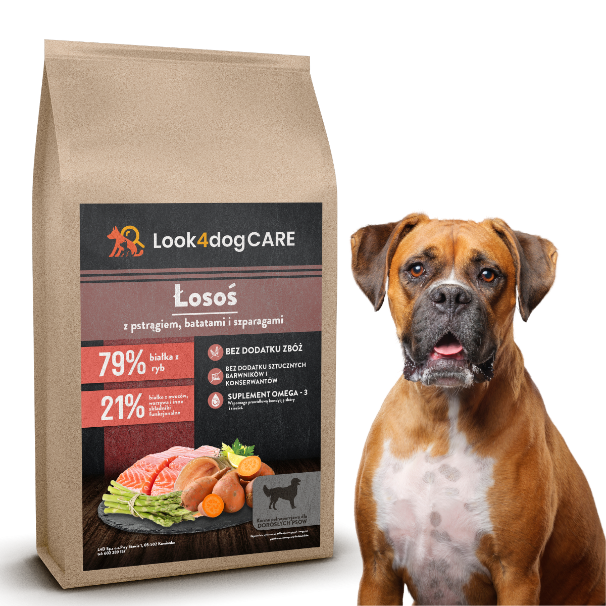 Look4dog CARE łosoś, pstrąg adult 6 kg
