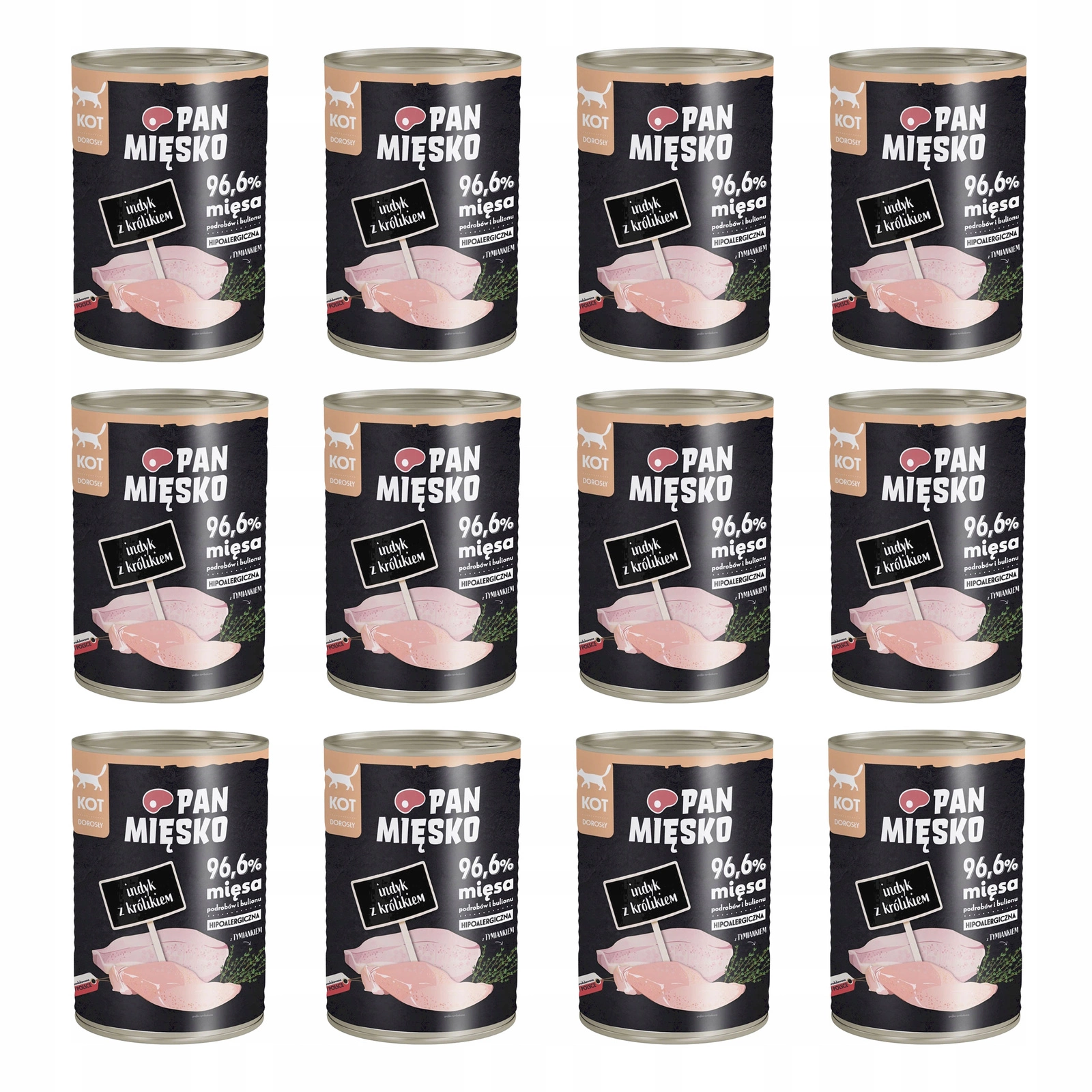 Pan Mięsko indyk, królik 400 g × 12