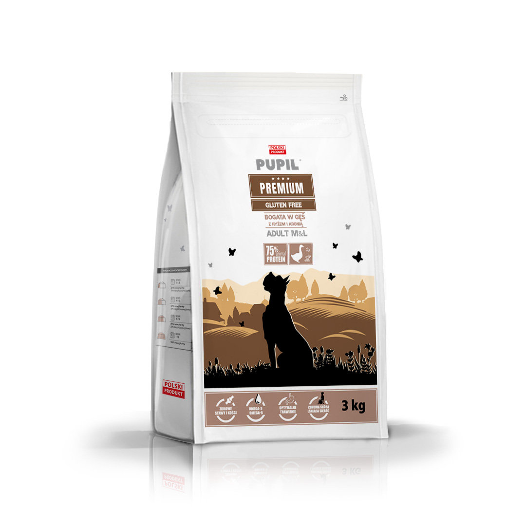 Pupil Premium Gluten Free gęś adult średnie i duże rasy 3 kg
