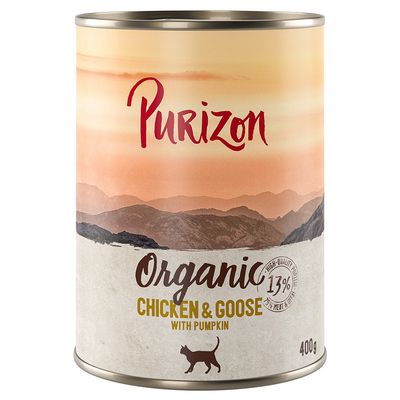 Purizon Organic Sensitive gęś, kurczak z dynią adult 400 g × 12