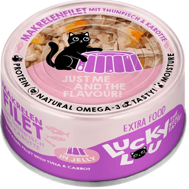 Lucky Lou Extrafood makrela, tuńczyk w galaretce adult 70 g