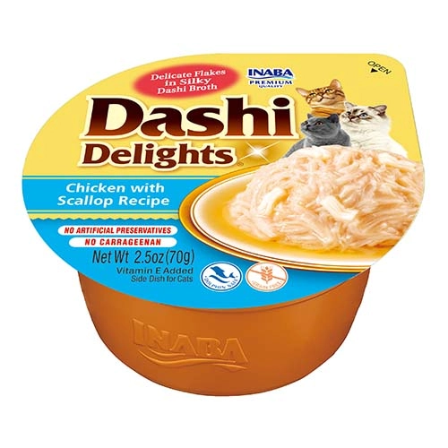 Inaba Dashi Delights kurczak, przegrzebek w bulionie 70 g