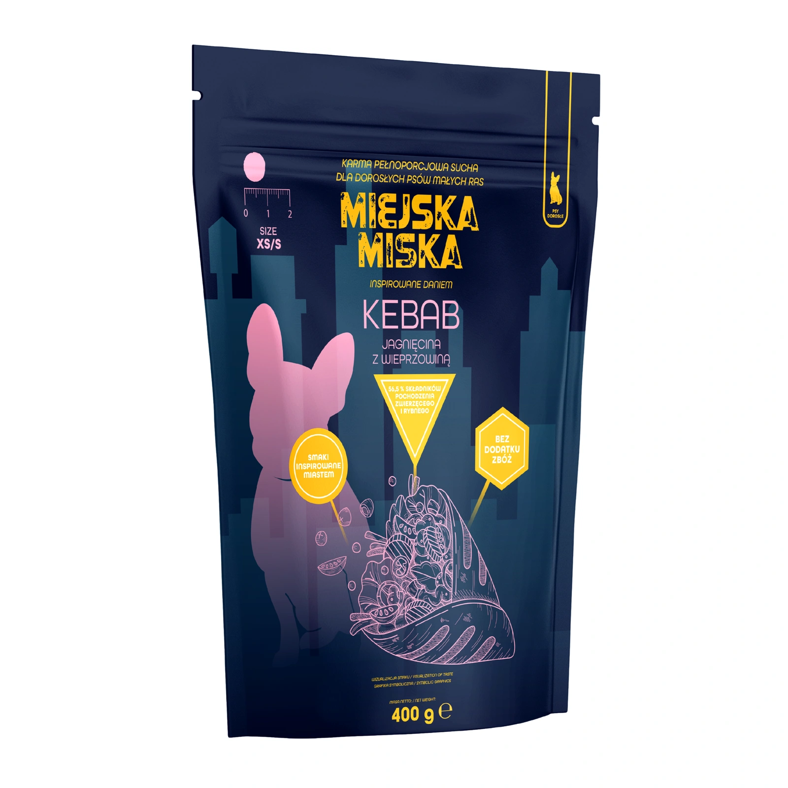 Gaczoo Miejska Miska jagnięcina adult małe rasy 400 g