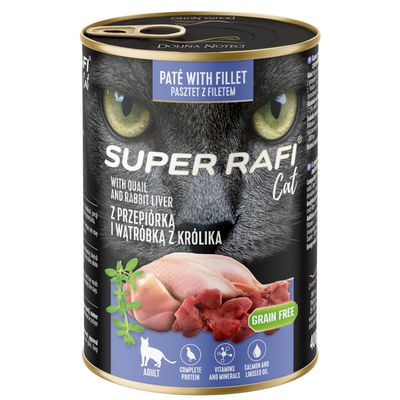 Rafi Cat Super przepiórka pasztet adult 400 g × 12