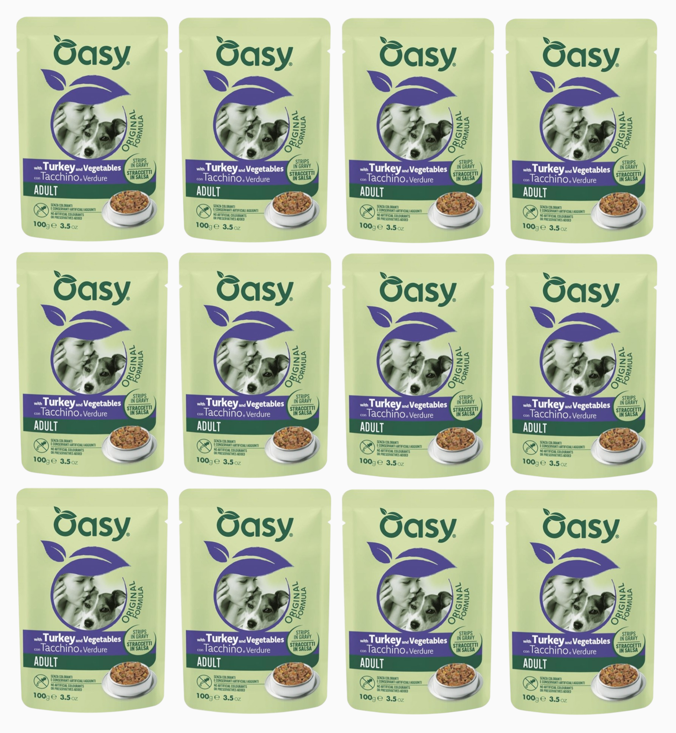 Oasy Strips In Gravy indyk adult 100 g × 12